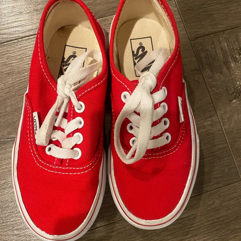 Red Old Skool Vans Size 12C